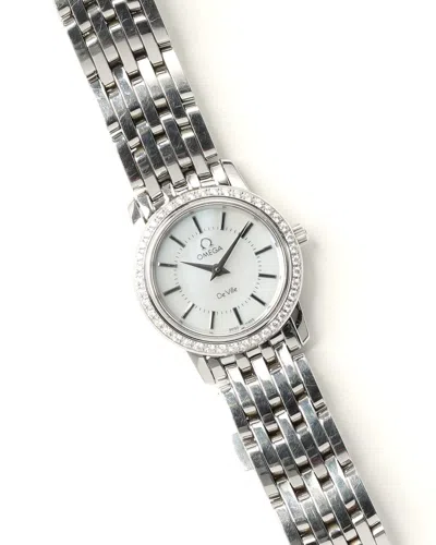 Omega De-ville 22mm Full Set 2009 Quartz Watch In Metallic