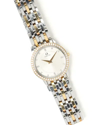 Omega De-ville Prestige 27mm 1998 Diamond Watch In Gray
