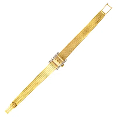 Pre-owned Omega Diamond Yellow Gold 18k Wristwatch 1970s