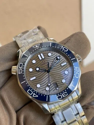 Pre-owned Omega Diver 300m Co-axial Master Chronometer Gray Watch 202 Bnib