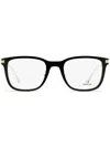 Omega Eyewear Rectangular-frame Engraved-logo Glasses In Black