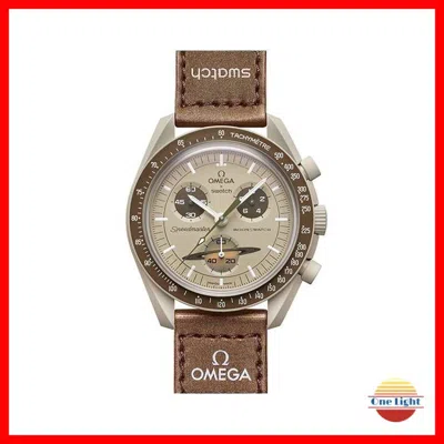 Pre-owned Omega 【free Shipping】swatch X  Bioceramic Moonswatch Mission To Saturn So33t100
