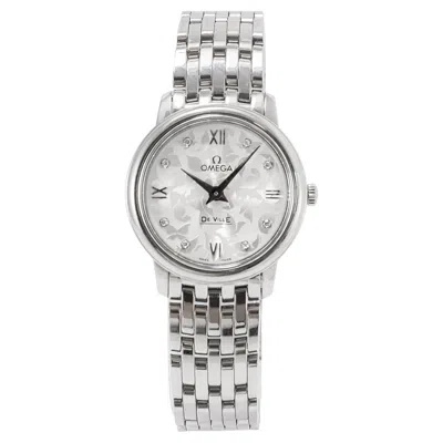 Pre-owned Omega Ladies  De Ville Prestige 32.7mm 42410336052001 Butterfly Dial Steel Watch In Multi