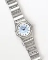 Omega Lady-constellation 22,5mm Ref 1466.84 Diamond Watch In Metallic