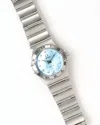 Omega Lady-constellation 22,5mm Ref 1562.85 Diamond 1995 Watch In Blue