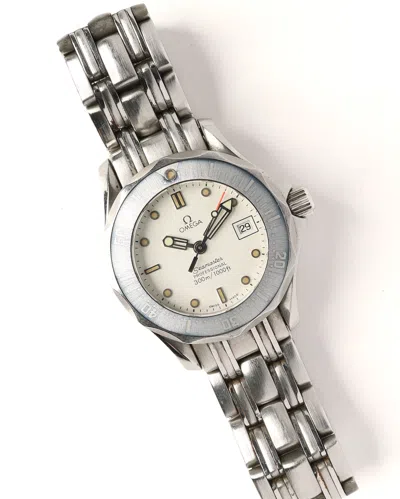 Omega Lady-seamaster 300m 28mm Full Set 1993 Watch In Silver