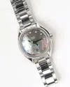 Omega Lady-seamaster Aqua Terra 34mm Diamond Mother-of-pearl Dial Watch In Metallic