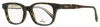 Omega Men's Rectangular Eyeglasses Om5004h 052 Dark Havana/crystal 52mm In Multi