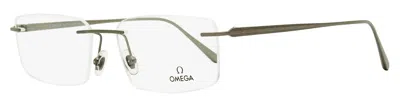 Omega Men's Rimless Eyeglasses Om5007h 008 Gunmetal 56mm In Multi