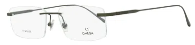 Omega Men's Rimless Eyeglasses Om5037 008 Gunmetal 56mm In Multi