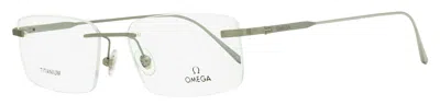 Omega Men's Rimless Eyeglasses Om5037 016 Palladium 56mm In Green