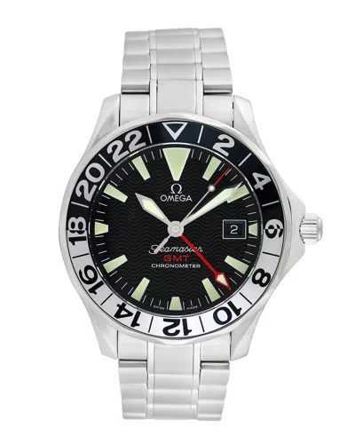 Omega Men's Seamaster Gmt Watch In Black