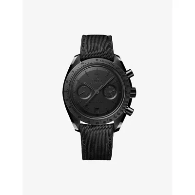 Omega Mens Black Speedmaster Dark Side Of The Moon Ceramic Fabric-strap Watch 44.25mm