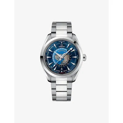 Omega Mens Seamaster Aqua Terra 150m Stainless-steel Automatic Watch 43mm Blu In Metallic
