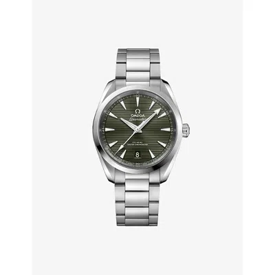 Omega Mens Seamaster Aqua Terra 150m Stainless-steel Automatic Watch 38mm Green In Metallic