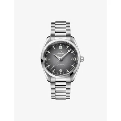 Omega Mens Seamaster Railmaster Stainless-steel Automatic Watch 38mm Grey In Metallic