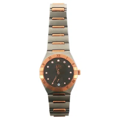 Pre-owned Omega New Never Worn  Constellation 18kt Rose Gold Automatic Watch With .10ctw In Red