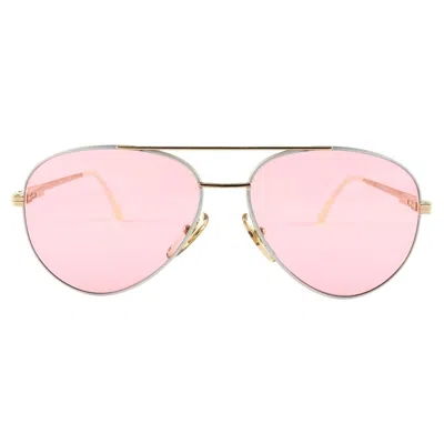 Pre-owned Omega New Vintage  Aviator White & Gold Sunglasses 1980's Made In Belgium