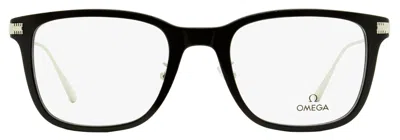 Omega Om5005h Square Metal-accented Acetate Eyeglasses In Multi