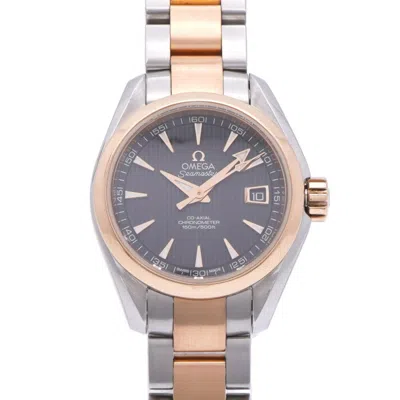 Pre-owned Omega Pink Gold (18k) Stainless Steel Wristwatch () In Multi