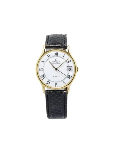 Pre-owned Omega  De Ville 33mm In White