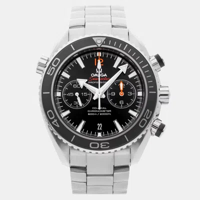 Pre-owned Omega Black Dial Seamaster Planet Ocean 600m Chronograph Automatic Men's Watch 45 Mm