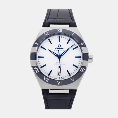 Pre-owned Omega Constellation 131.33.41.21.04.001 Men's Watch 41 Mm In White