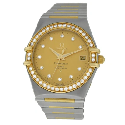 Omega Constellation 160 Years Automatic Diamond Gold Dial Ladies Watch 111.25.36.20.58
