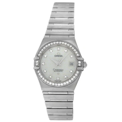 Omega Constellation 50 Years Automatic Diamond White Dial Ladies Watch 1498.75.00 In Metallic