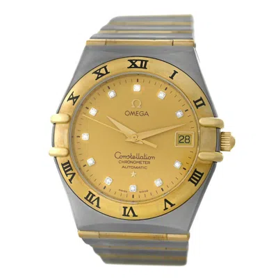 Omega Constellation '95 Automatic Diamond Champagne Dial Unisex Watch 1202.15 In Gold