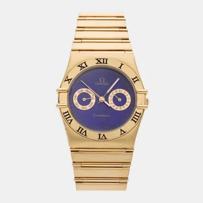 Pre-owned Omega Constellation Ba 396.1071 33 Mm In Blue