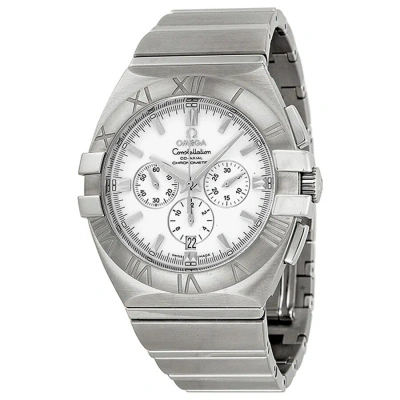 Omega Constellation Chronograph White Dial Men's Watch 15142000 In Gray