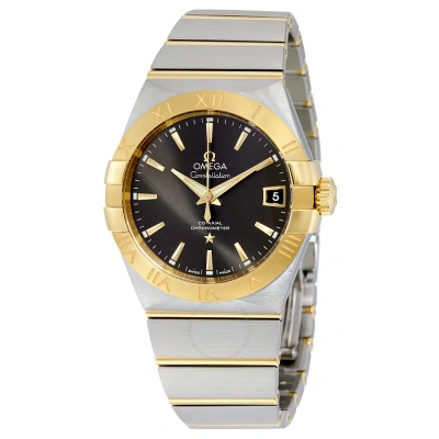 Omega Constellation Co-axial Grey Dial Men's Watch 123.20.38.21.06.001 In Gold / Gold Tone / Grey / Skeleton / Yellow
