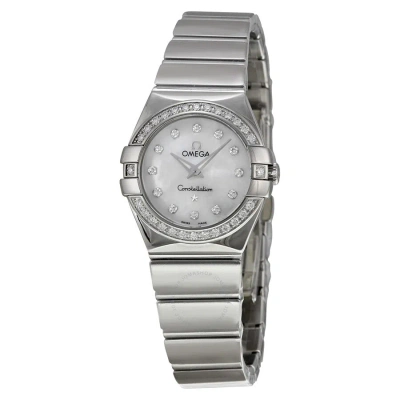 Omega Constellation Diamond Mother Of Pearl Dial Ladies Watch 123.15.24.60.55.003 In Mop / Mother Of Pearl