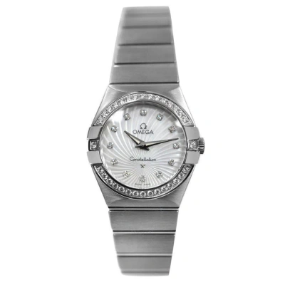 Omega Constellation Diamond Mother Of Pearl Dial Ladies Watch 123.15.27.60.55.002 In Gray