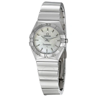 Omega Constellation White Mother Of Pearl Dial Ladies Watch 123.10.24.60.05.002 In Gold