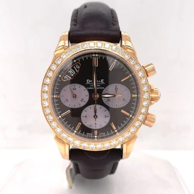 Omega De Ville Co-axial Chronograph Automatic Diamond Brown Dial Ladies Watch 4677.60.37 In Black