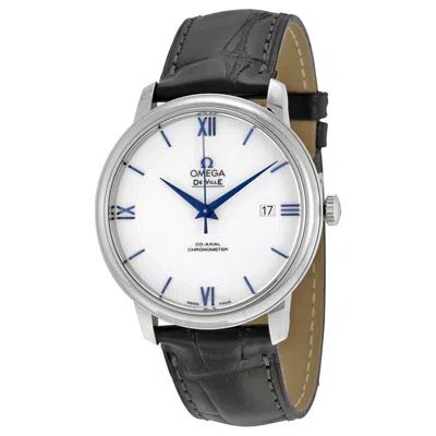 Omega De Ville Prestige Automatic Chronometer White Dial Men's Watch 42453402004001 In Black