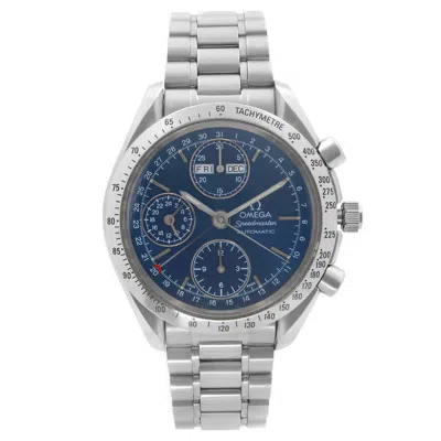 Omega Speedmaster Chronograph Gmt Automatic Blue Dial Men's Watch 3521.80. In Gray