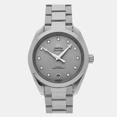 Pre-owned Omega Seamaster Aqua Terra 220.10.34.20.60.001 In Silver
