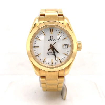 Omega Seamaster Aqua Terra Automatic Ladies Watch 566 1110 In Gold