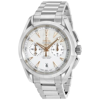 Omega Seamaster Aqua Terra Gmt Chronograph Silver Dial Men's Watch 231.10.43.52.02.001 In Metallic