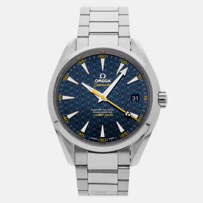 Pre-owned Omega Seamaster Aqua Terra James Bond Limited Edition 231.10.42.21.03.004 In Blue