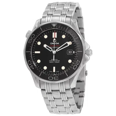 Omega Seamaster Automatic Chronometer Black Dial Men's Watch Om21230412001003 In Black / Grey / Skeleton