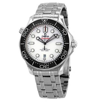 Omega Seamaster White Dial Men's Watch 210.30.42.20.04.001 In Black / Skeleton / White