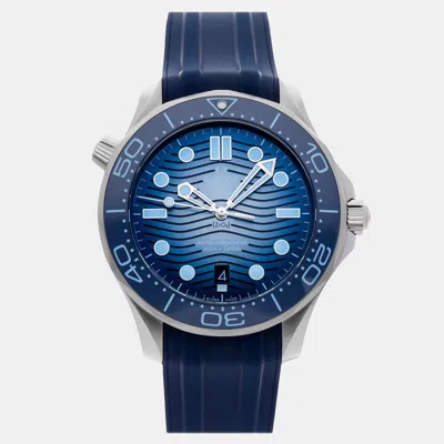 Pre-owned Omega Seamaster Diver 300m 210.32.42.20.03.002 Blue Automatic Stainless Steel Men's Wristw