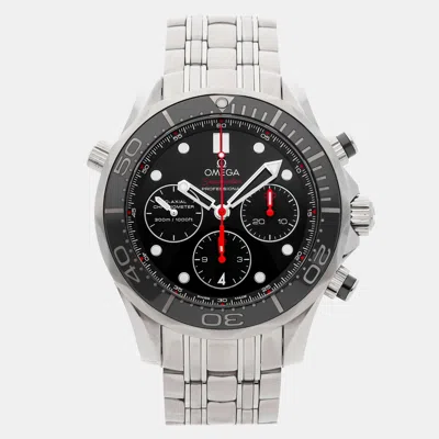Pre-owned Omega Seamaster Diver 300m Chronograph 212.30.44.50.01.001 44 Mm In Black