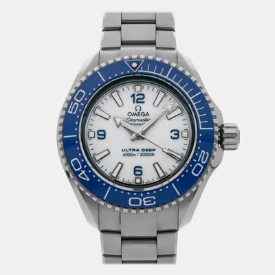 Pre-owned Omega Seamaster Planet Ocean 6000m Ultra Deep 215.30.46.21.04.001 In White
