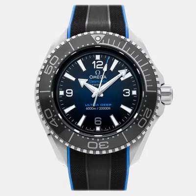Pre-owned Omega Seamaster Planet Ocean 6000m Ultra Deep O-megasteel 215.32.46.21.03.001 In Blue