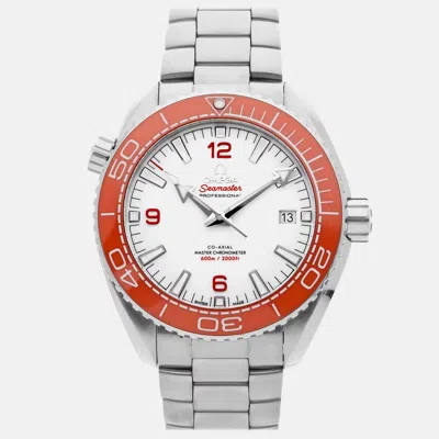 Pre-owned Omega Seamaster Planet Ocean 600m 215.30.44.21.04.001 In White